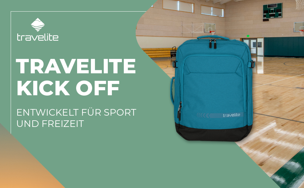 Рюкзак для ручної поклажі Travelite KICK OFF 35 л, 50 см, для подорожей і спорту, універсальний, з гнучкими варіантами носіння