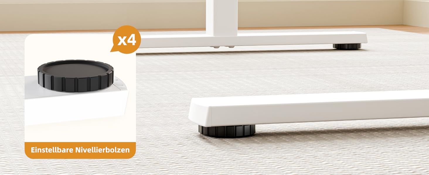 Ergonomaker Electric Standing Desk 80x60cm - Compact Adjustable Height Desk with 2-Section Tabletop, Home Office Desk (White Frame + Oak Tabletop)