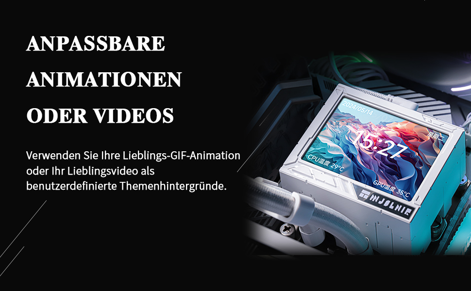 Thermalright Mjolnir Vision 360 ARGB White - СВО для CPU з IPS LCD дисплеєм 320x240, AM5/LGA 1700/1851, 360 мм, MV360 ARGB WHITE