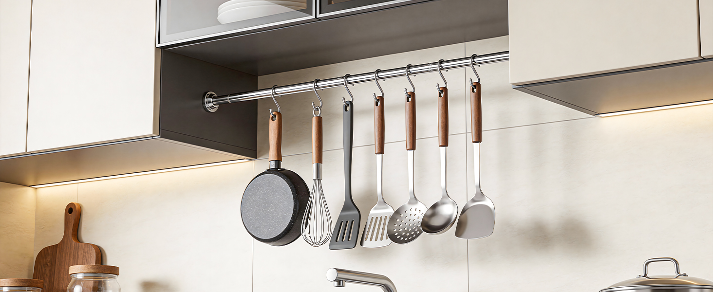 Штанга для душу без свердління, штанга для душу з нержавіючої сталі, стійка до іржі та ковзання, телескопічна висувна штанга 80-250см, для ванної кімнати, вікна, кухні, шафи