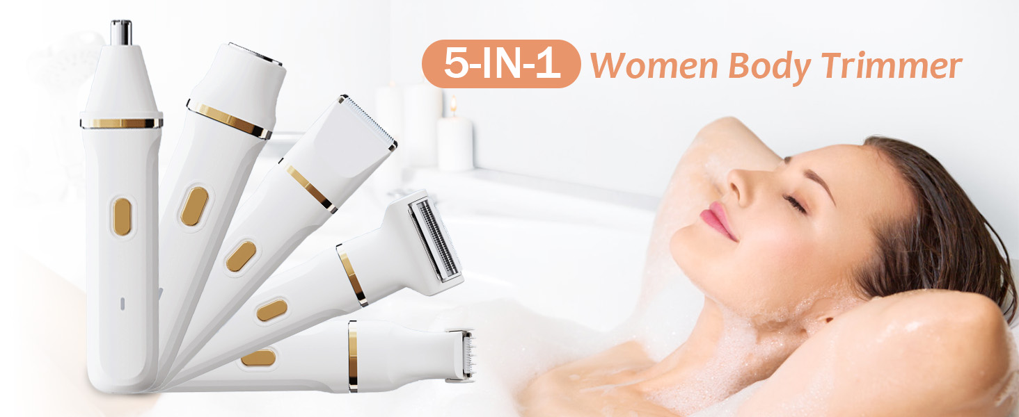Електричний жіночий триммер та епілятор 3-в-1 MIFXIN для тіла, обличчя, ніг, рук, bikini, IPX6 водонепроникний, фіолетовий