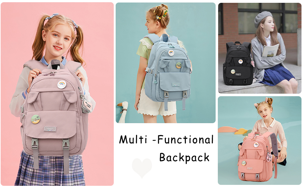 Жіночий рюкзак для школи, коледжу та подорожей, 15.6