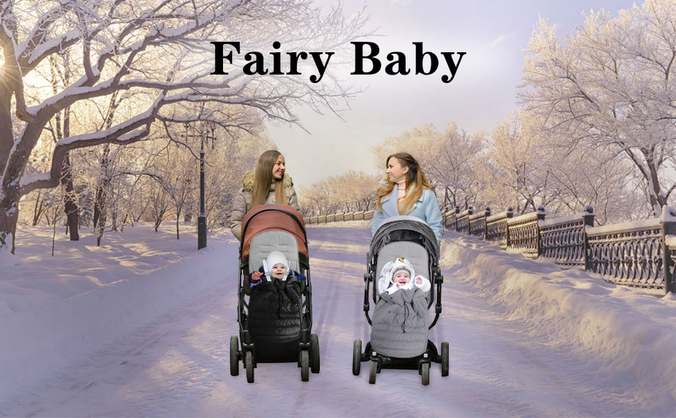 Дитячий конверт Cosytoes Fairy Baby для коляски, водонепроникний та вітрозахисний, з флісовою підкладкою, універсальний, чорний з сірим камуфляжем