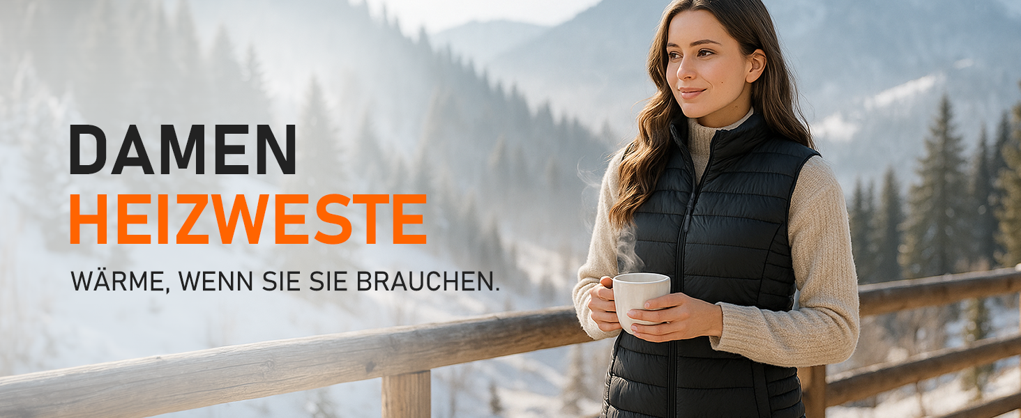 Обогревна жилетка для жінок SZNX з акумулятором – Електрична жилетка з 6 зонами обігріву та 3 рівнями нагріву – Тепла жилетка для зими, активного відпочинку, повсякденного носіння та офісу