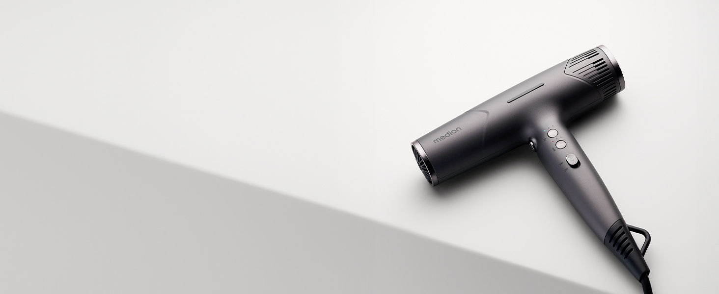 MEDION Haarföhn з іонізацією та дифузором HD2: потужний, тихий, з іонізацією, 1500 Вт, чорний