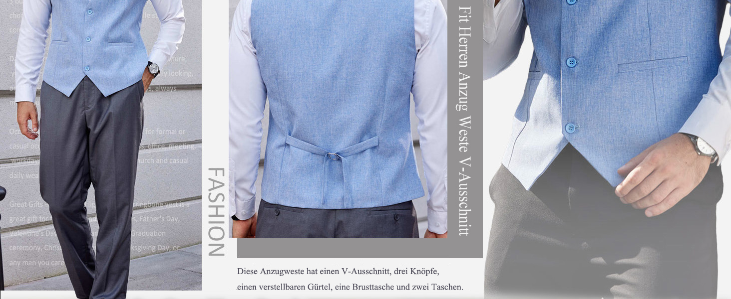 Костюмний жилет чоловічий COOFANDY з кишенями, чорний, розмір XXL