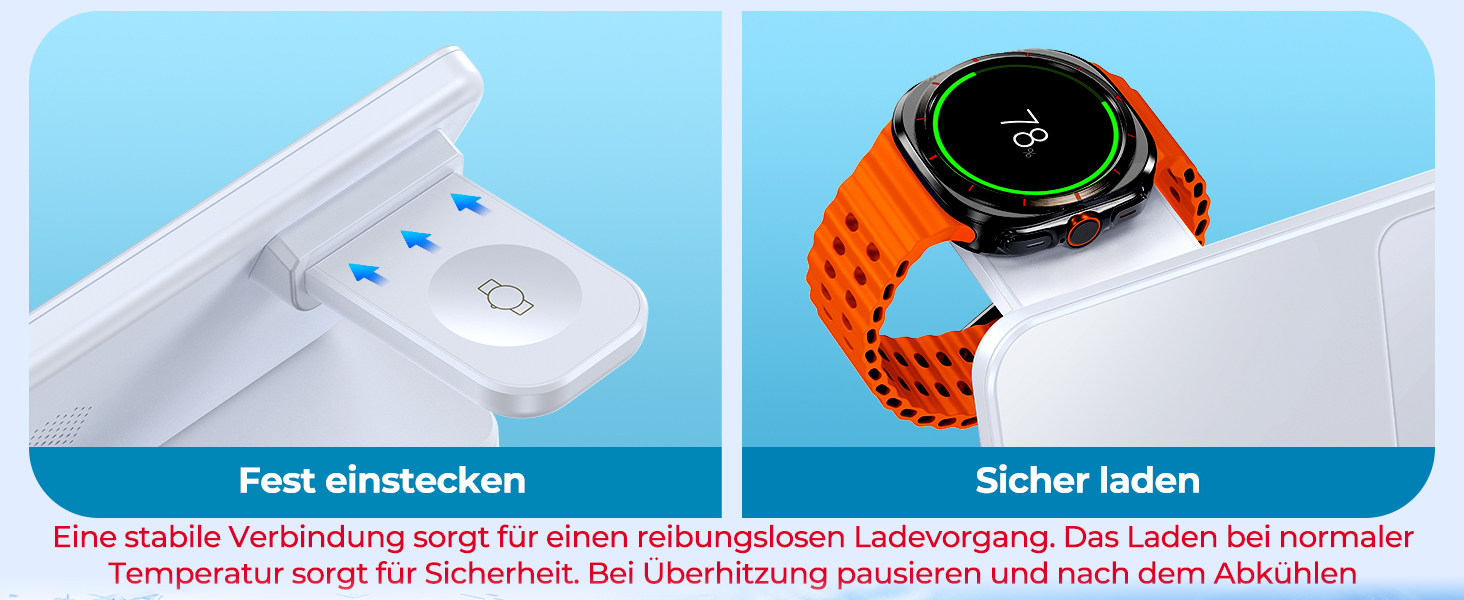 Бездротова зарядка EGV 3-в-1 для Samsung Galaxy S25 Ultra/S24/S23, Z Fold/Flip 7/6, Buds, Watch Ultra/8/7 - без адаптера