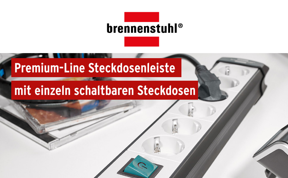 Мережевий фільтр Brennenstuhl Premium-Line Technik на 5 розеток, кабель 3м, білий