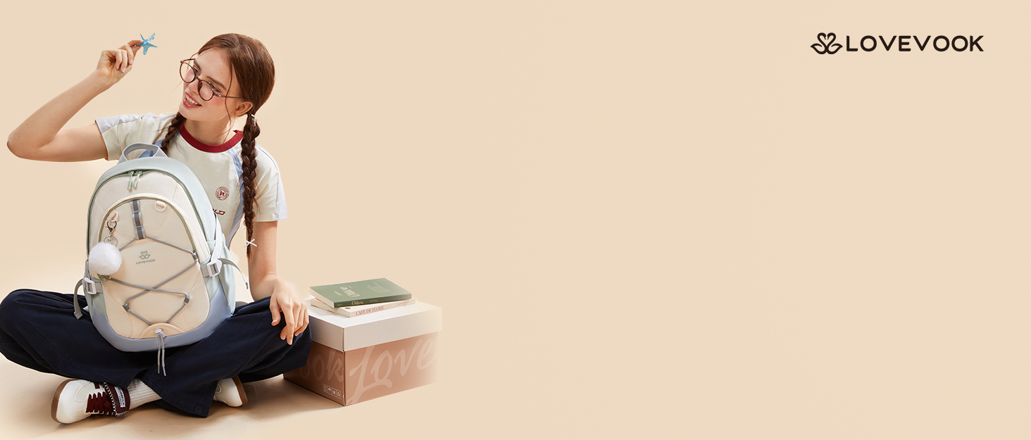 Шкільний рюкзак LOVEVOOK для підлітків, 5 клас, з нагрудним ременем, легкий, для дівчаток, 8+ років, 15.6