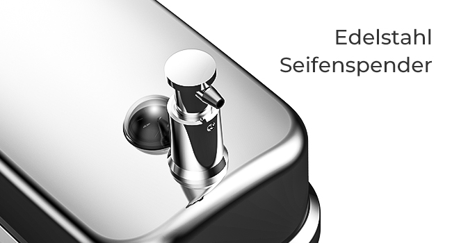 Stainless Steel Wall Mounted Soap Dispenser - 800ml, Hygienic Push Top, Rust-Resistant & Drip-Proof
