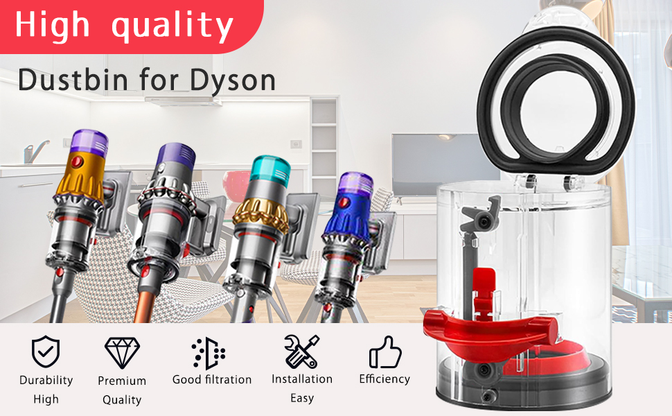 Контейнер для пилу Dyson V12/V10 Detect Slim (965272-01) - Оригінальна заміна