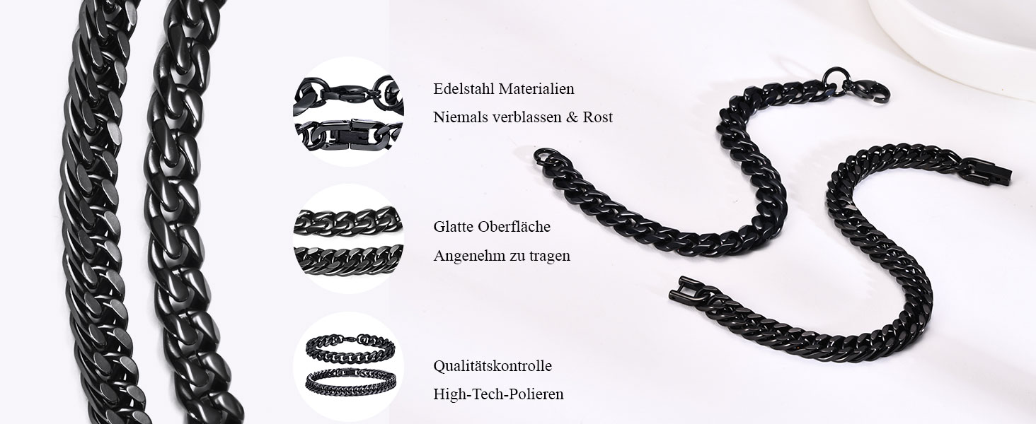 Чоловічий браслет TempBeau: браслет на руку з нержавіючої сталі, панцерна ланцюг, стильний аксесуар для чоловіків, 19-21 см, подарунок для тата/друга