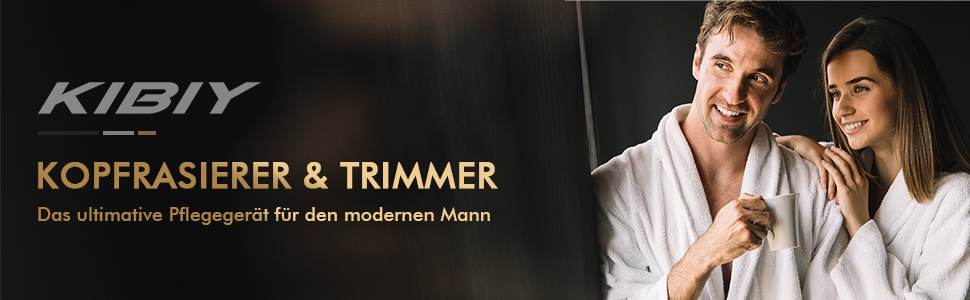 Електричний триммер для тіла чоловічий Kibiy з LED-дисплеєм та IPX7 водозахистом