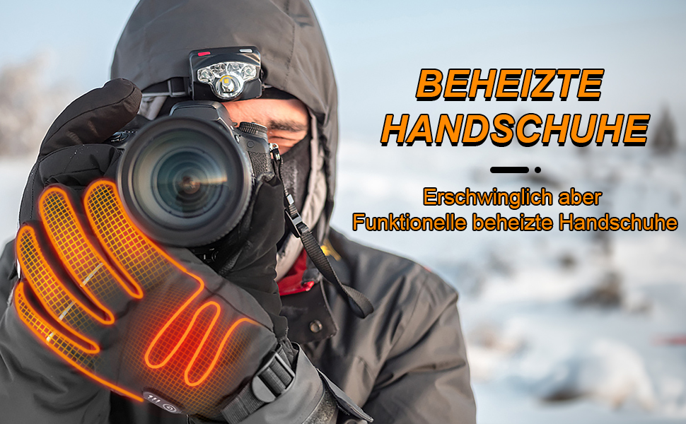 Гірськолижні рукавички з підігрівом Gokozy для чоловіків та жінок, 5000mAh акумулятор, 3 режими нагріву, для зимових видів спорту та походів, подарунок на Різдво та День подяки, розмір M, для холодної погоди