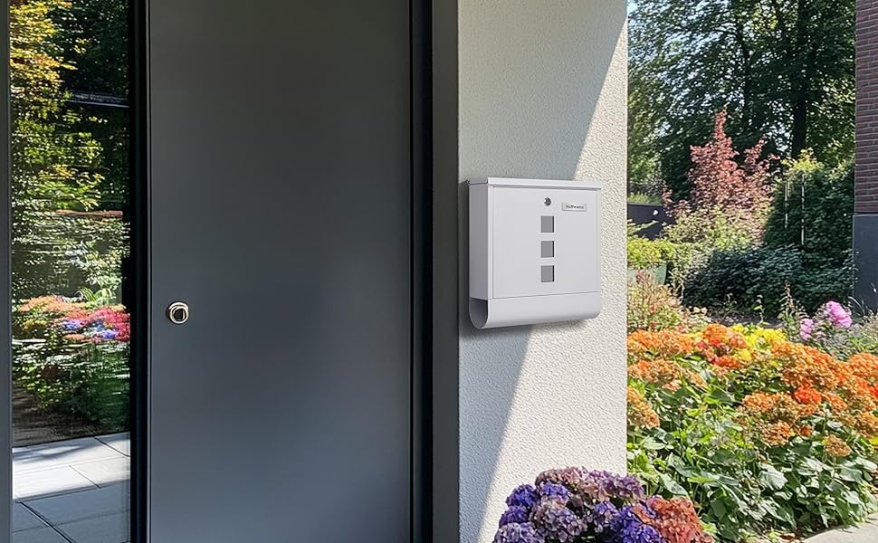 Поштовий ящик Zedelmaier XXL з нержавіючої сталі, індивідуальне гравіювання, 35x35 см, 4 ключі, для листів B5/C4, RAL 7016 Anthrazit