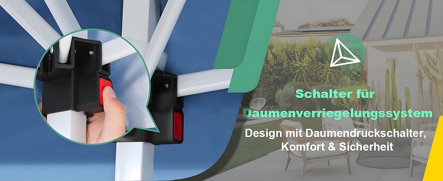 Павільйон COBIZI 3x6 м водонепроникний складаний з 4 стінками, UV 50+, синій, для саду, вечірок, весіль, ринку