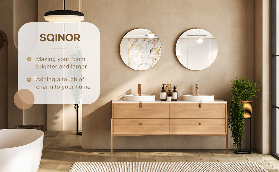 Дзеркало настінне прямокутне 40x60 см без рами, сучасне для ванної кімнати, HD скляне дзеркало