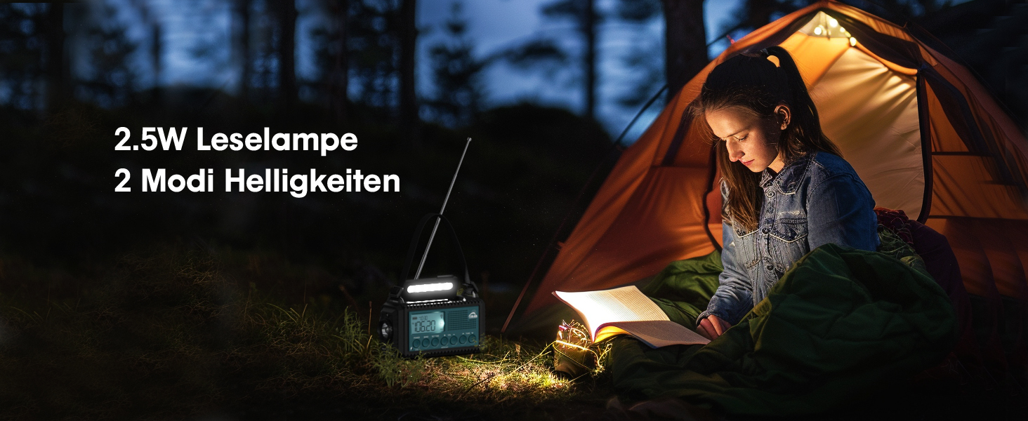 Радіо Roxicosly з ручним заводом та сонячною панеллю, 12000mAh Power Bank, AM/FM радіо для будівельних майданчиків, з ручним заводом та 5-ма способами живлення, приймач на весь світ, ліхтарик та зарядний пристрій, для відпочинку на природі, кемпінгу, надзвичайних ситуацій, блакитний колір