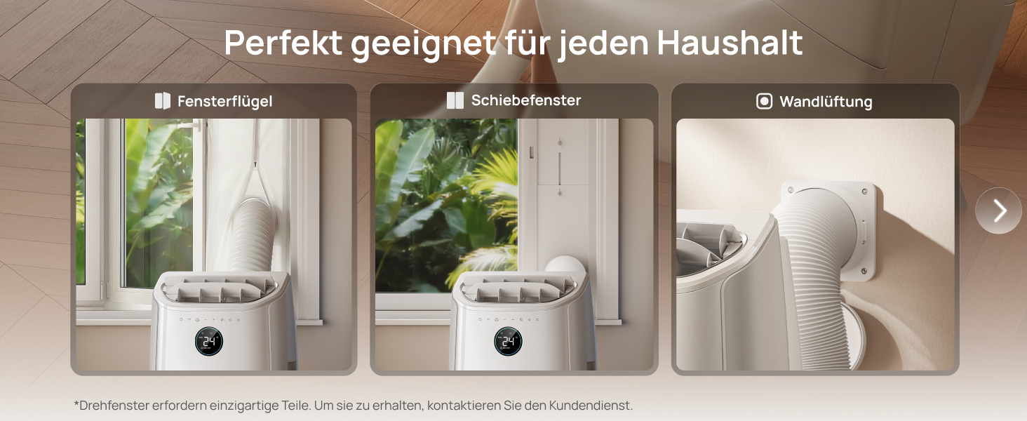 Портативний кондиціонер DREO 10000 BTU з охолодженням без дренажу, керуванням через додаток/голос/пульт, таймером 24 год та функцією вентилятора та осушувача повітря, AC515S