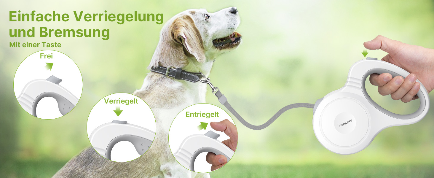 Рулетка для собак Active Brake - міцна повідка для середніх та великих собак до 60 кг (5 м)