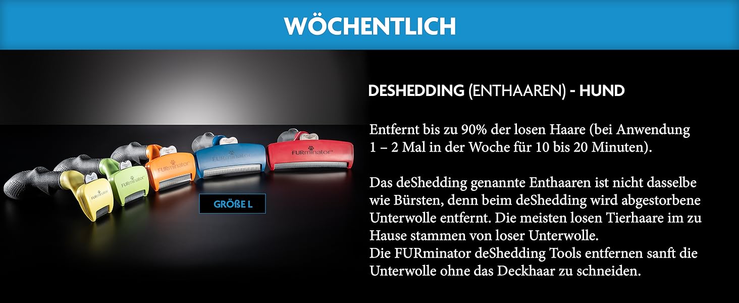 FURminator гребінець для довгошерстих собак та котів - щітка для запобігання ковтунів та сплутаного хутра, версія 2.0