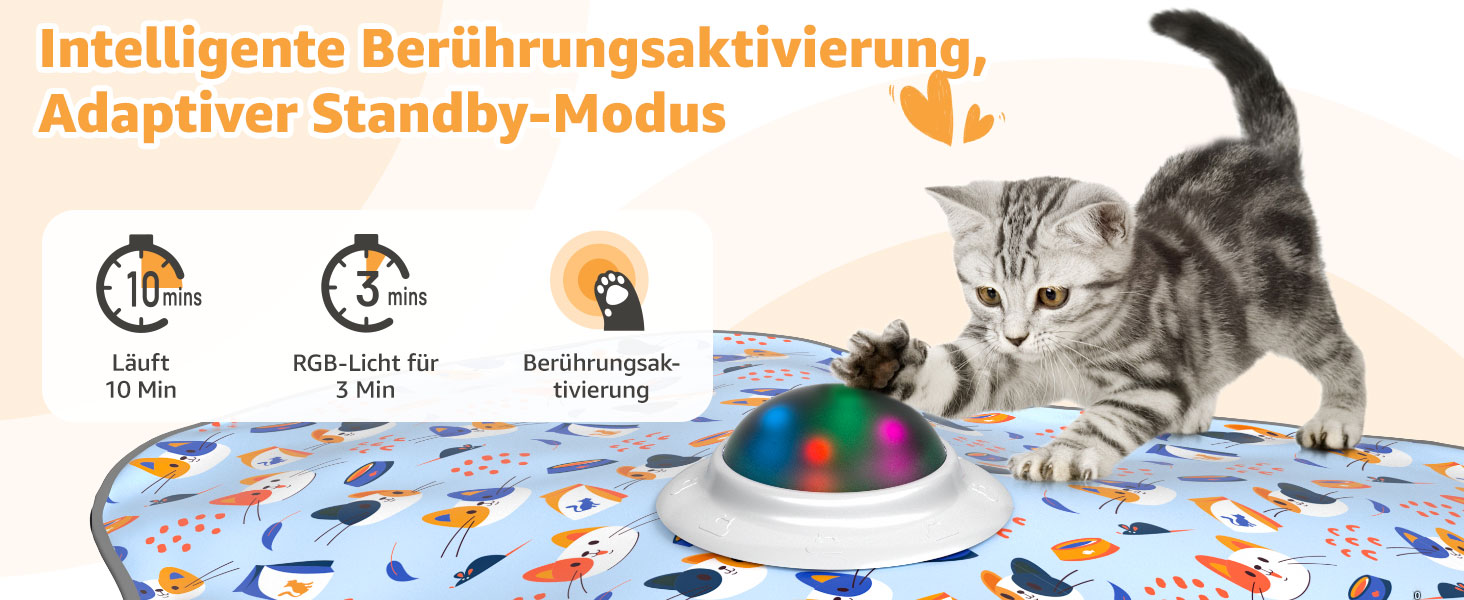 Interactive Cat Toy: 2-in-1 Hide-and-Seek Feathers Electric Cat Toy with Gong - Rechargeable Intelligence Toy for Active House Cats, Suitable for Cats of All Ages