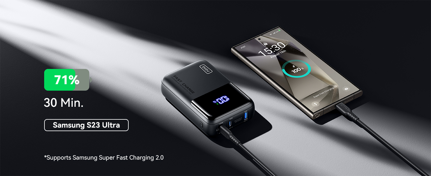 Power Bank INIU 100W 25000mAh USB-C: для ноутбуків, iPad, iPhone, DJI, камер | 25000 mAh
