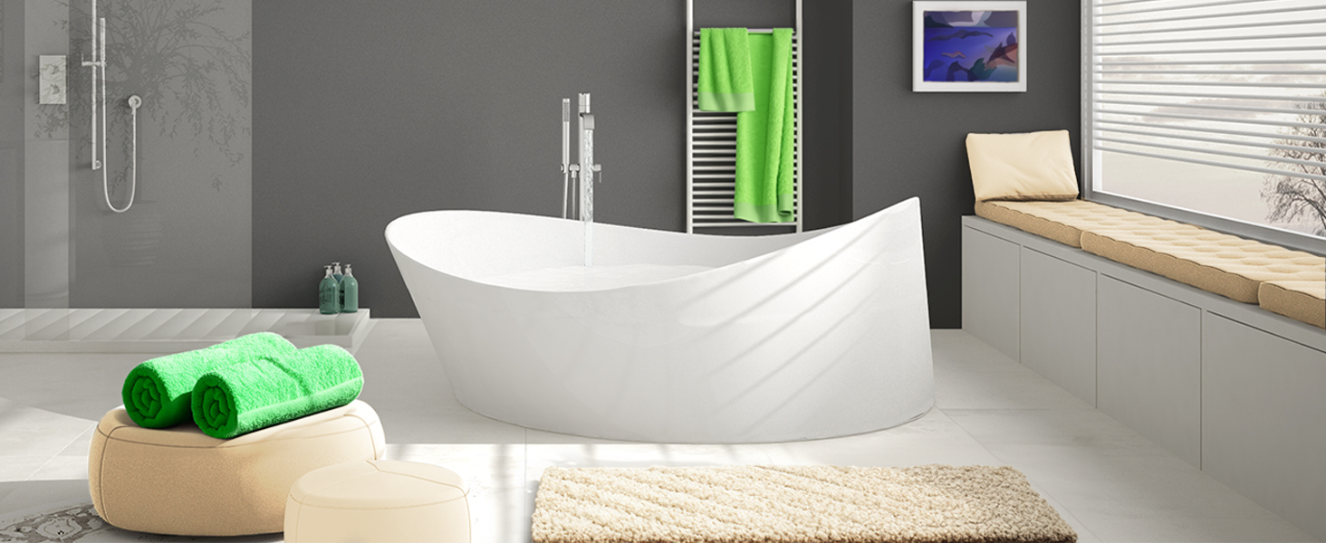 Memory Foam Bathroom Rug - Non-Slip Washable & Quick-Drying Bath Mat - 50x80 cm Black