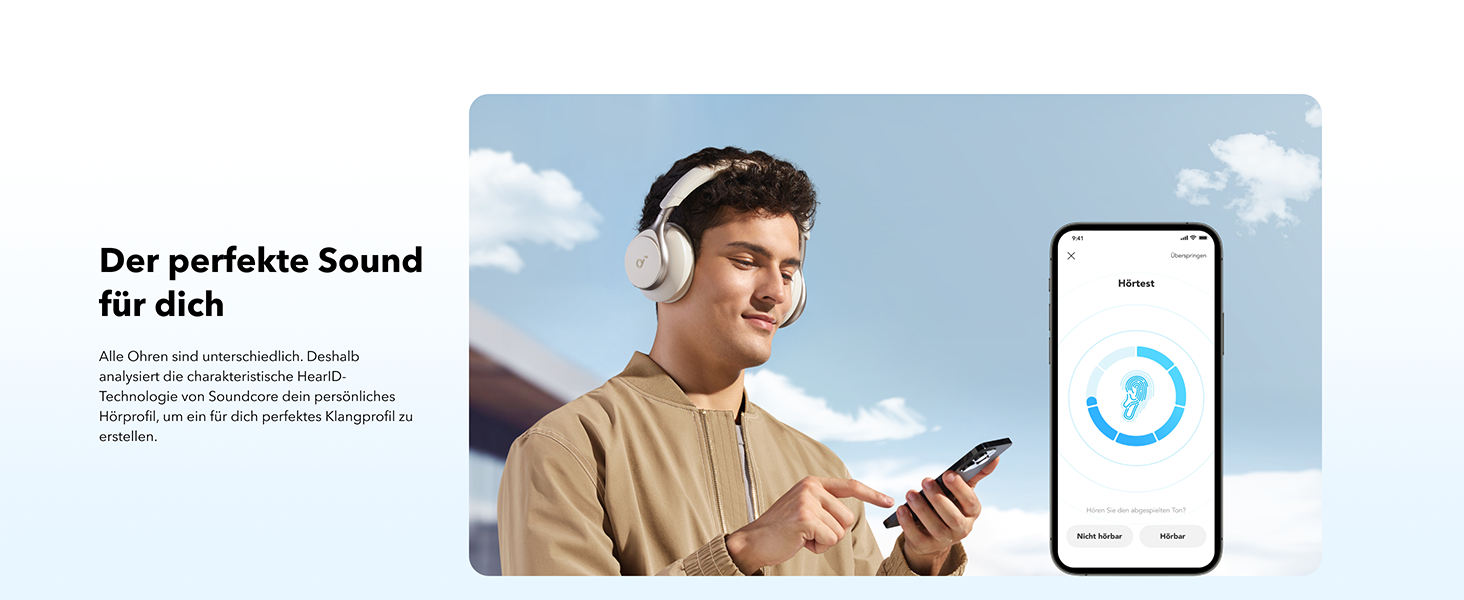 Soundcore Space One: Бездротові навушники Over-Ear Bluetooth з активним шумозаглушенням, 40 годин роботи, Hi-Res Audio, Bluetooth 5.3 (Кофе з молоком)