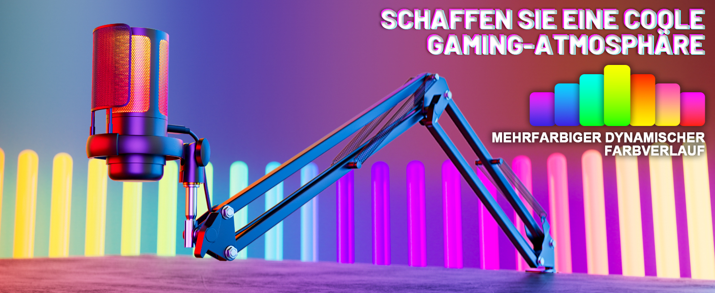 USB мікрофон для геймінгу та стримінгу: конденсаторний мікрофон з виносним кріпленням, кабель 1.5м, сумісний з PC, PS4/PS5, iOS/Windows/Android