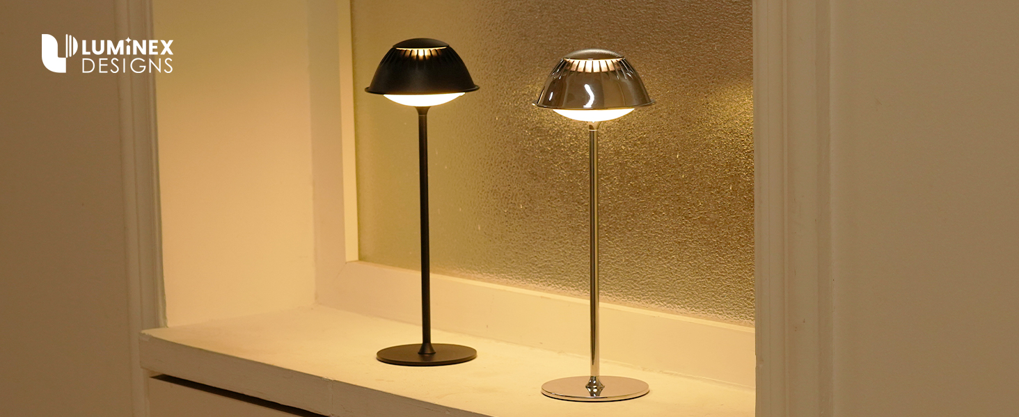 Нічник бездротовий акумуляторний Wiederaufladbare для вітальні, спальні, їдальні - Gold (латунь) з лампочкою, димуванням, сенсорним керуванням, 3-в-1