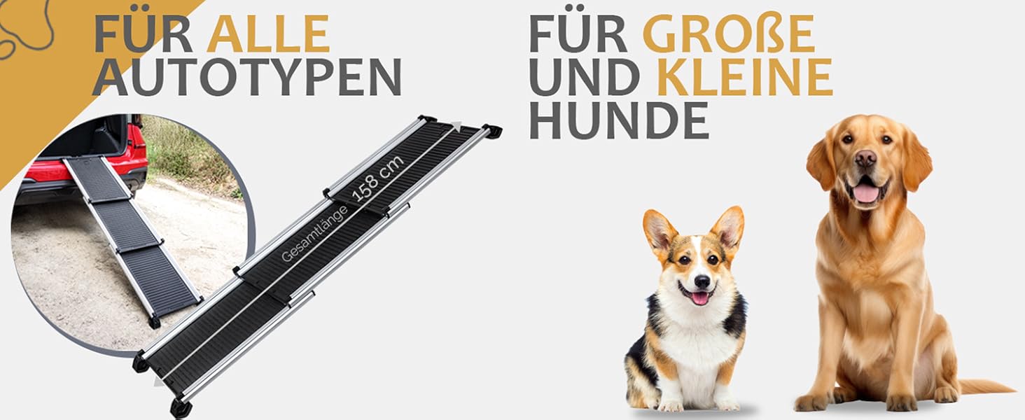 Рампа для собак у автомобіль Teleskop, висувна, алюміній, до 90 кг, протиковзка, для SUV
