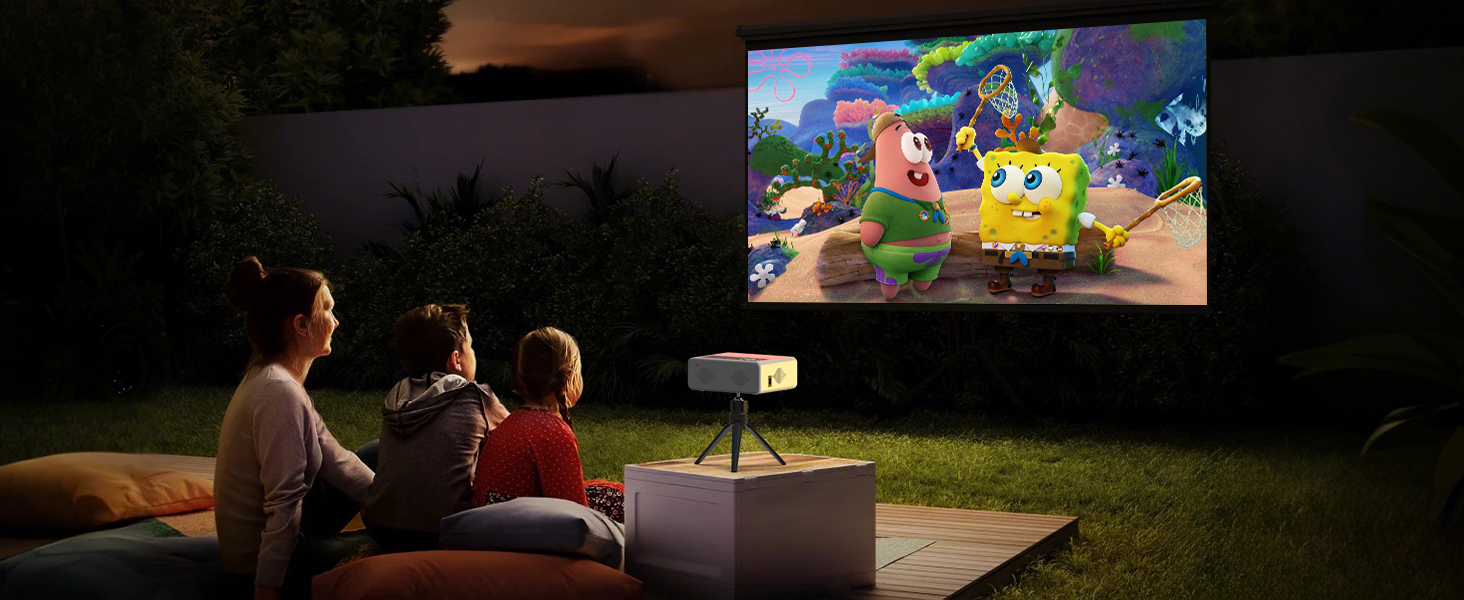 Проектор AKATUO Smart 4K з підтримкою Netflix, Full HD 1080P, WiFi6 Bluetooth, електричним фокусом та автотрапецеїдною корекцією для дому та вулиці (сумісний з iPhone)