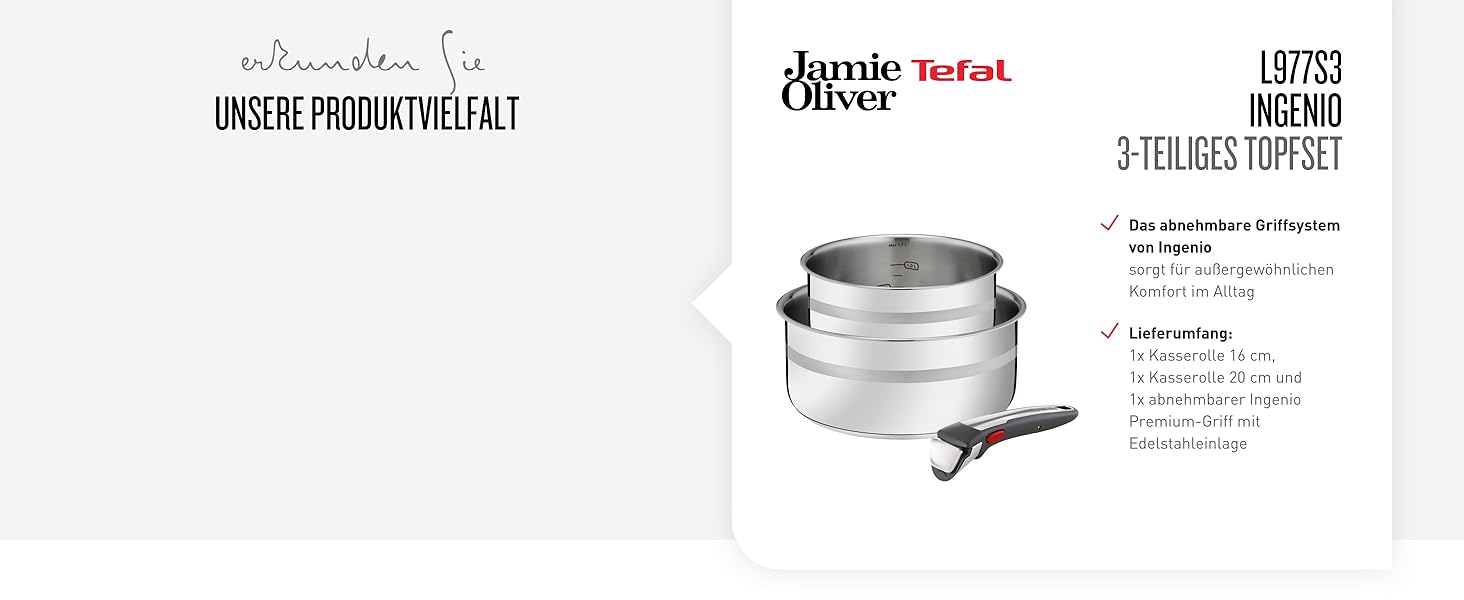 Сковорода Tefal Jamie Oliver Cook Smart 24 см з нержавіючої сталі, індукційна, з термодифузійним дном