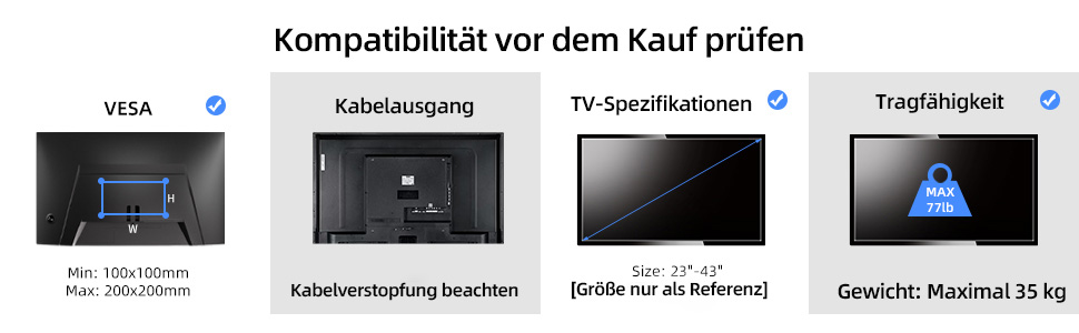 Suptek Adjustable TV Wall Mount for LCD LED Plasma Flat Screens - Tilting & Swivel (23-43 inch)