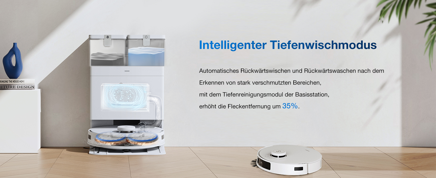 Робот-пилосос Ecovacs DEEBOT T30C Pro Omni GEN 2: пилосос-мийник, 15400Pa, автопорожнення, гаряча сушка, 200хв роботи, для шерсті тварин та килимів