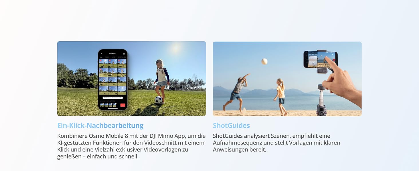 DJI Osmo Mobile 8 Kreativ Combo (Мікрофон DJI Mic Mini), Стабілізатор для смартфона, AI-трекінг, 360° обертання