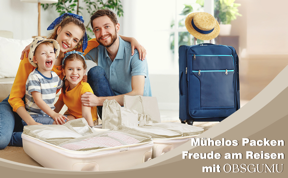 Органайзери для валізи OBSGUMU, набір 9 шт. - Packing Cubes для подорожей, косметичка, набір для подорожей