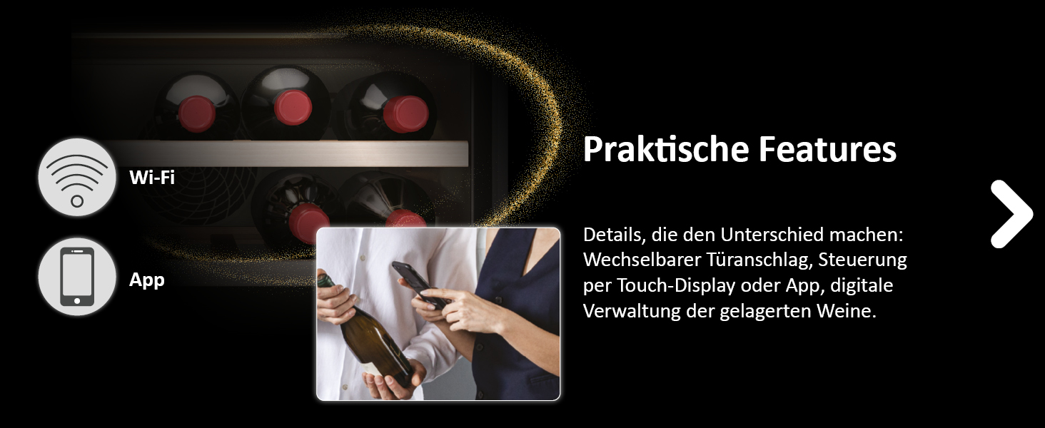 Haier 34 Bottle Wine Refrigerator - 1 Zone Wine Cooler with UV Glass Door, Wi-Fi & Touch Display