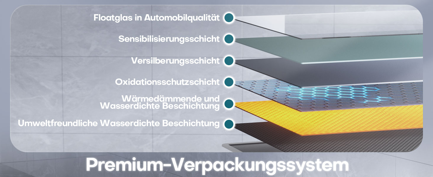 Дзеркало для ванної кімнати HySail з підсвічуванням, 5 мм, висока роздільна здатність, срібне скло, 3 колірні температури, регульована яскравість, сенсорний вимикач, антизапарник, 80 x 60 см