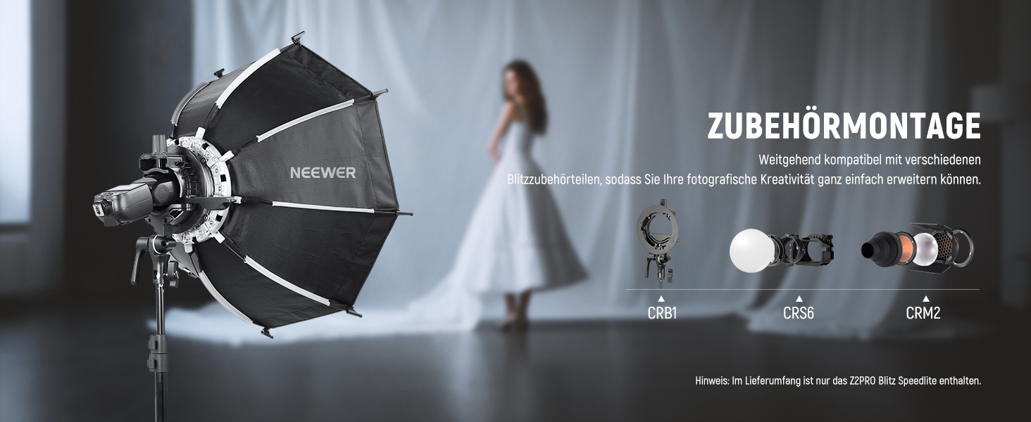 NEEWER Z2-N Flash - Світловий спалах Speedlite для Nikon, 76W, TTL/M, HSS 1/8000s, 2600mAh