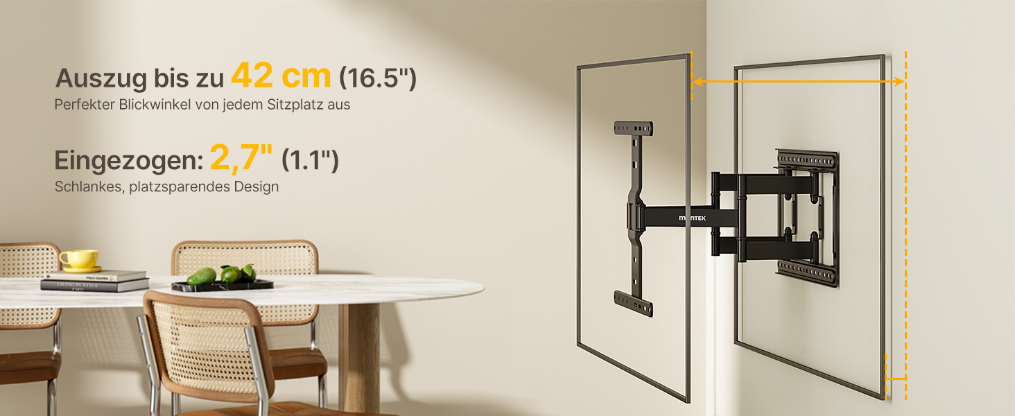 Кріплення для телевізора monTEK 1.1' Ultra Slim, 37-75 дюймів, до 60 кг, VESA 400x400 мм