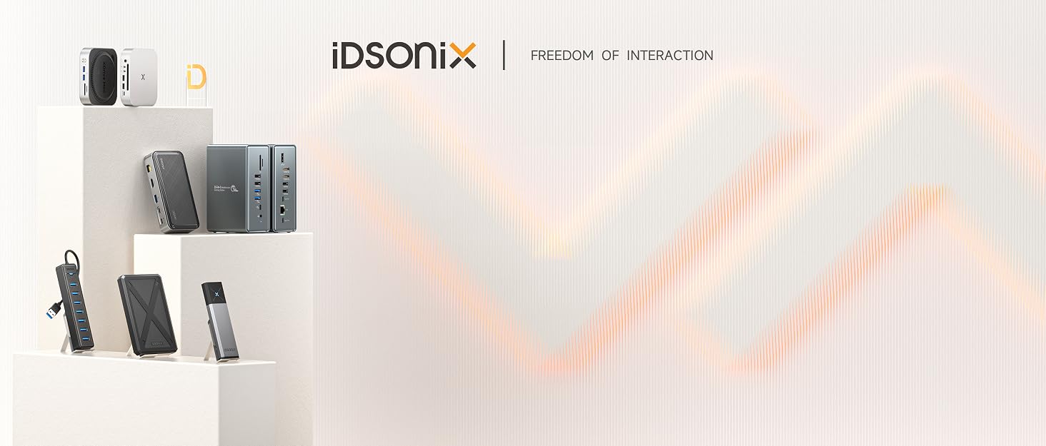 Зовнішній корпус-адаптер iDsonix M.2 NVMe та SATA SSD на USB 3.2 Gen 2 10Gbps, алюмінієвий, без інструментів, підтримка M-Key/B+M Key (2230/2242/2260/2280), сірий