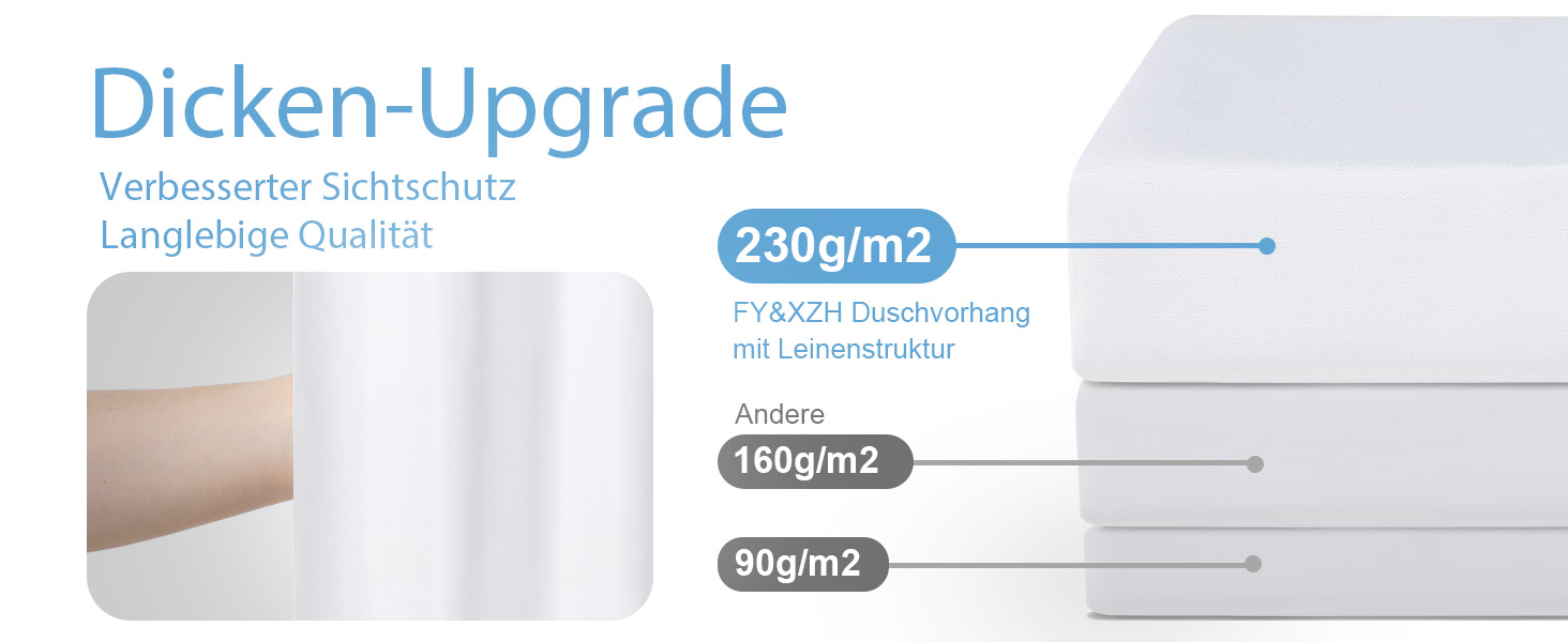 Водонепроникна штора для душу з льоном та вікном (183x183 см), біла - 12 гачків з нержавіючої сталі, утяжелений край, тканинна штора для ванни, машинне прання