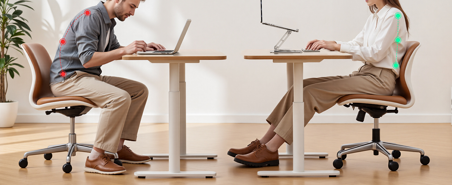 Підставка для ноутбука Lamicall - регульована, 360° обертання, складна, алюмінієва, для офісу/дому, сумісна з Macbook Pro Air, 10-17.3'