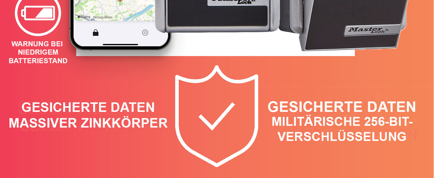 Сейф для ключів Master Lock Smart Connected з Bluetooth та кодовим замком, настінний, шифрування за військовим стандартом, 12.7x8.3x5.9 см