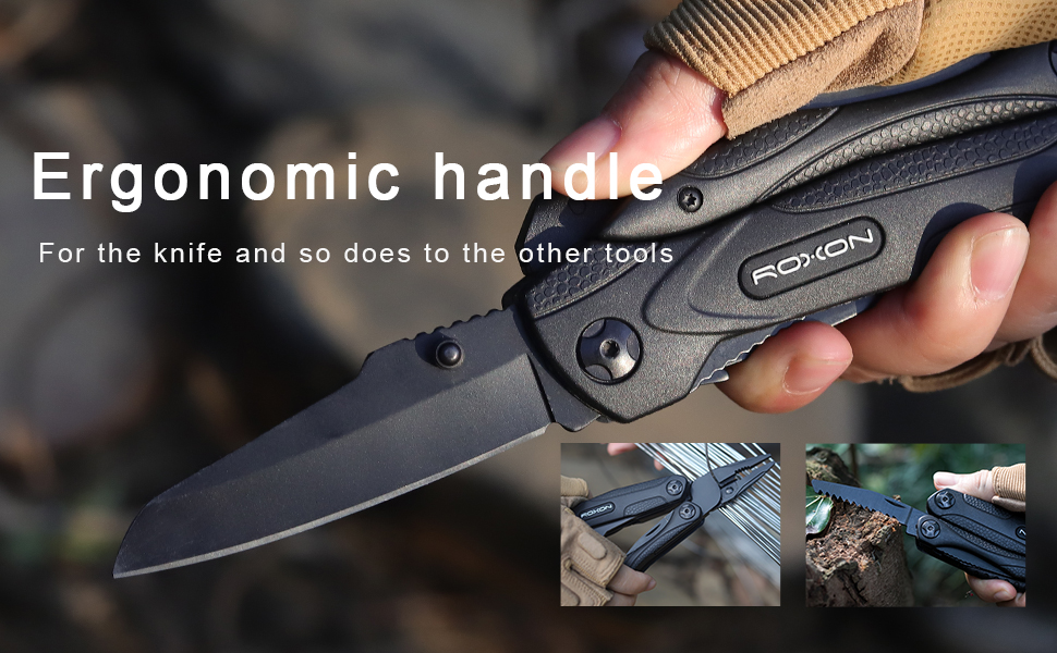 Мультитул ROXON CM1349 Spark: 14-в-1, мультиінструмент, плоскогубці, для туризму та виживання