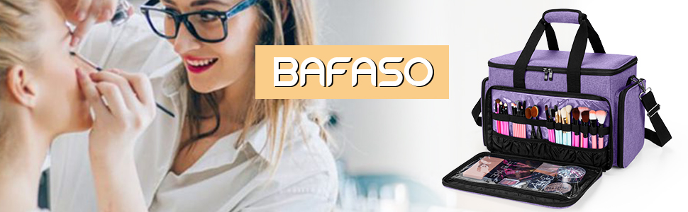 Косметичка BAFASO для макіяжу, органайзер для косметики, сумка для жінок і дівчат, лілова, без аксесуарів
