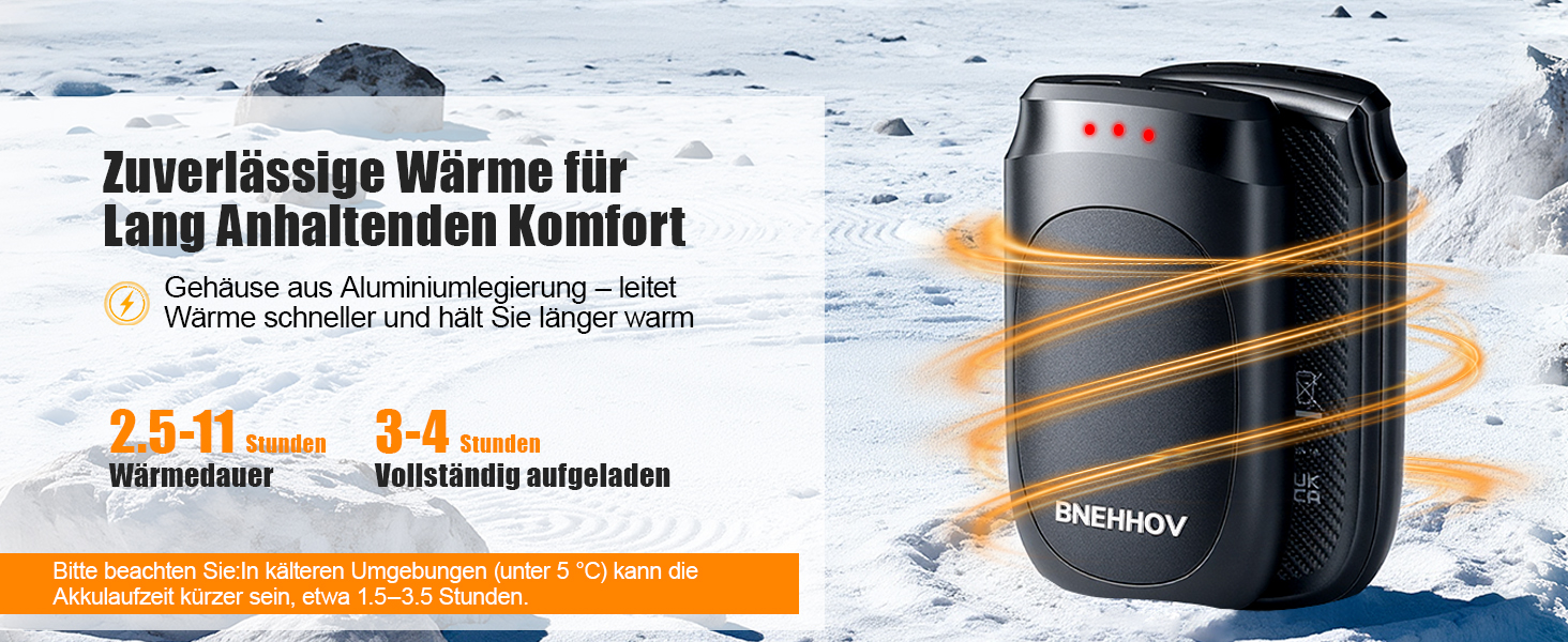 Електричний грілка для рук 2-в-1, 6000 mAh з магнітом, багаторазовий, 3 режими нагріву, USB-зарядка, компактний