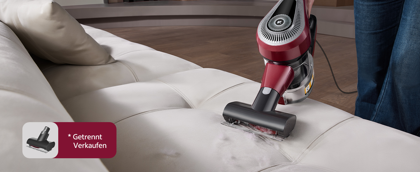 Vexilar Бездротовий пилосос 600W, 60kPa, 6-в-1 з LED, анти-алергенний, для дому та тварин, 7м кабель, легкий